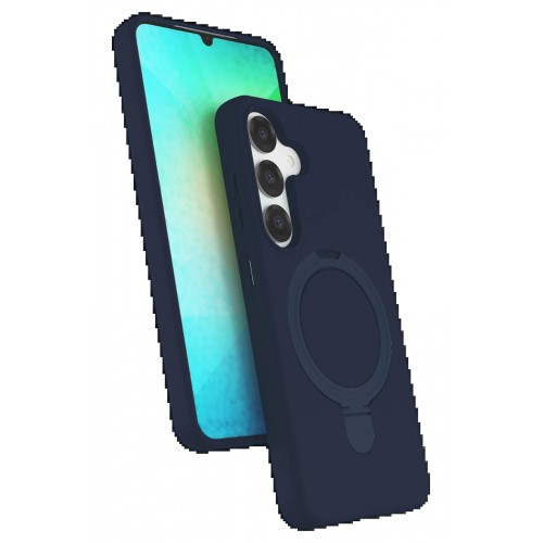 LRZ02 Samsung Galaxy S25 Regal Magsafe Standlı Kapak - Lacivert