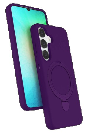 LRZ02 Samsung Galaxy S25 Regal Magsafe Standlı Kapak - Derin Mor&hellip;