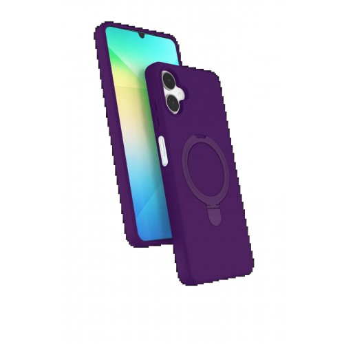 LRZ02 Samsung Galaxy A06 Regal Magsafe Standlı Kapak - Derin Mor