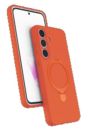 LRZ02 Samsung Galaxy S24 FE Regal Magsafe Standlı Kapak - Turuncu&hellip;