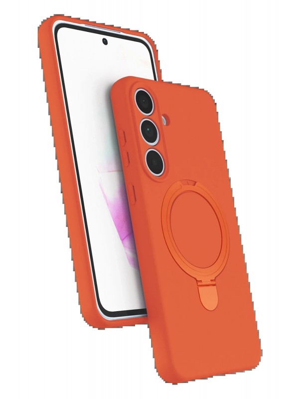 LRZ02 Samsung Galaxy S24 FE Regal Magsafe Standlı Kapak - Turuncu&hellip;