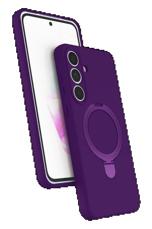 LRZ02 Samsung Galaxy S24 FE Regal Magsafe Standlı Kapak - Derin Mor&hellip;