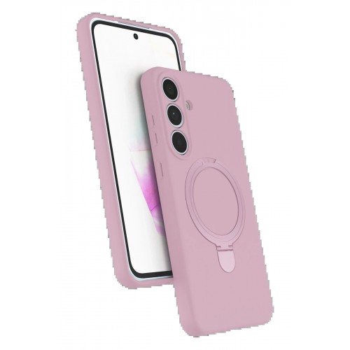 LRZ02 Samsung Galaxy S24 FE Regal Magsafe Standlı Kapak - Açık Pembe