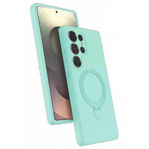 LRZ02 Samsung Galaxy S24 Ultra Regal Magsafe Standlı Kapak - Su Yeşili