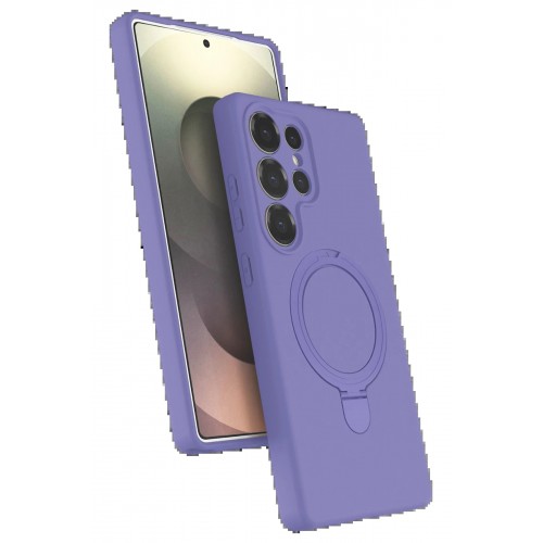 LRZ02 Samsung Galaxy S24 Ultra Regal Magsafe Standlı Kapak - Lila