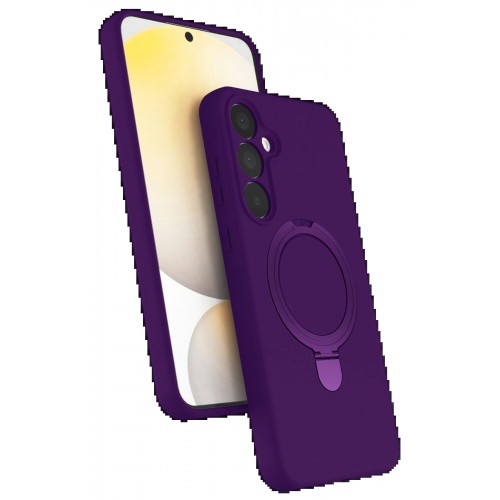 LRZ02 Samsung Galaxy A55 5G Regal Magsafe Standlı Kapak - Derin Mor