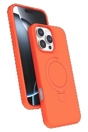 LRZ02 Apple iPhone 16 Pro Max Regal Magsafe Standlı Kapak - Turuncu&hellip;