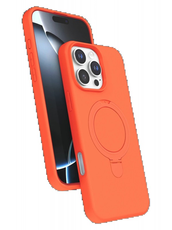 LRZ02 Apple iPhone 16 Pro Max Regal Magsafe Standlı Kapak - Turuncu&hellip;