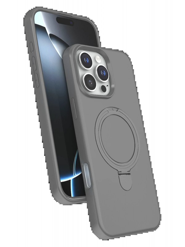 LRZ02 Apple iPhone 16 Pro Max Regal Magsafe Standlı Kapak - Titan Gri&hellip;