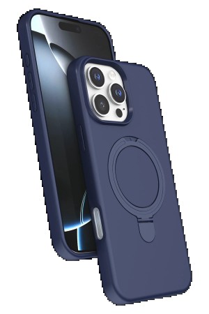 LRZ02 Apple iPhone 16 Pro Max Regal Magsafe Standlı Kapak - Lacivert&hellip;