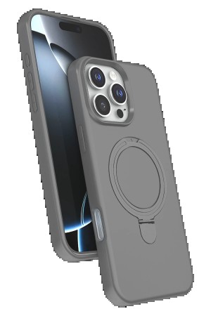 LRZ02 Apple iPhone 16 Pro Regal Magsafe Standlı Kapak - Titan Gri&hellip;