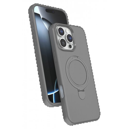 LRZ02 Apple iPhone 16 Pro Regal Magsafe Standlı Kapak - Titan Gri