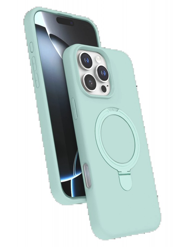 LRZ02 Apple iPhone 16 Pro Regal Magsafe Standlı Kapak - Su Yeşili&hellip;