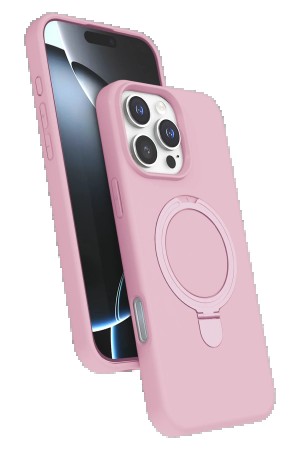 LRZ02 Apple iPhone 16 Pro Regal Magsafe Standlı Kapak - Açık Pembe&hellip;