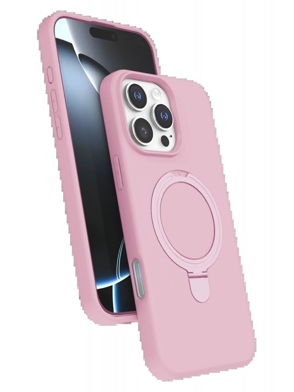 LRZ02 Apple iPhone 16 Pro Regal Magsafe Standlı Kapak - Açık Pembe&hellip;