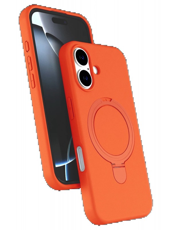 LRZ02 Apple iPhone 16 Regal Magsafe Standlı Kapak - Turuncu&hellip;