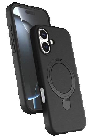 LRZ02 Apple iPhone 16 Regal Magsafe Standlı Kapak - Siyah&hellip;