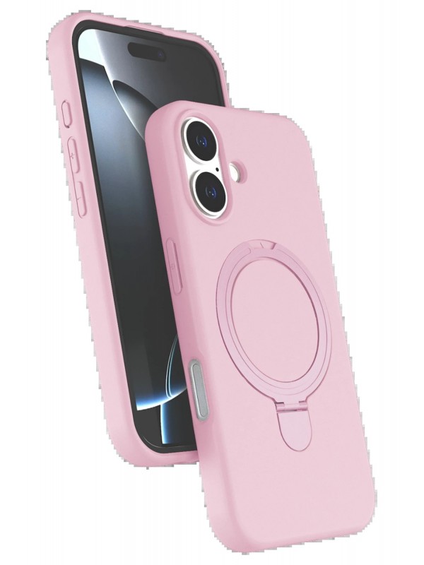 LRZ02 Apple iPhone 16 Regal Magsafe Standlı Kapak - Açık Pembe&hellip;
