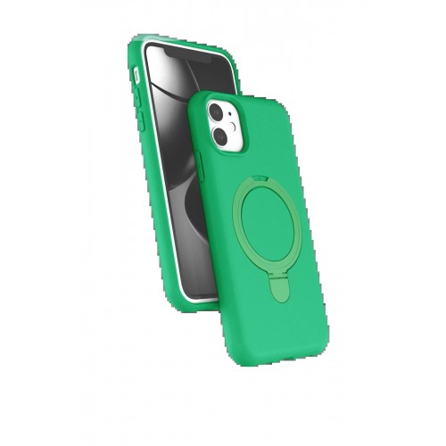 LRZ02 Apple iPhone 11 Regal Magsafe Standlı Kapak - Yeşil