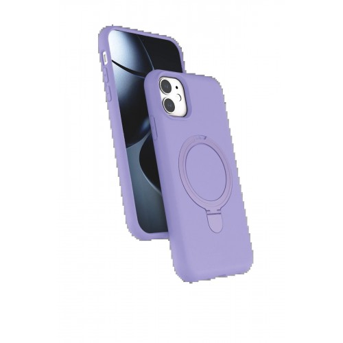 LRZ02 Apple iPhone 11 Regal Magsafe Standlı Kapak - Lila
