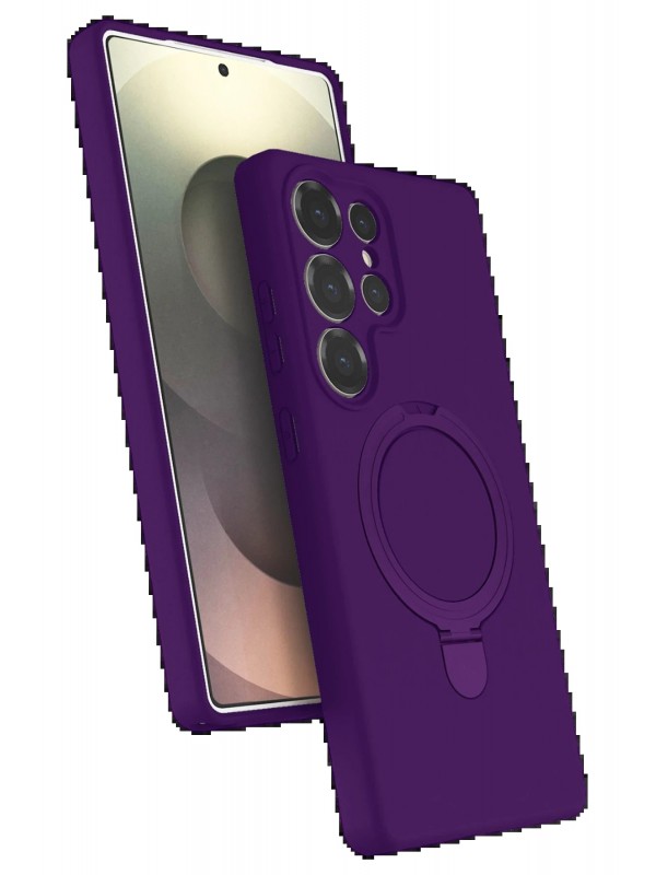 LRZ02 Samsung Galaxy S23 Ultra Regal Magsafe Standlı Kapak - Derin Mor&hellip;