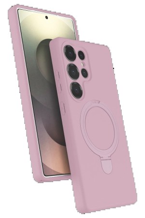 LRZ02 Samsung Galaxy S23 Ultra Regal Magsafe Standlı Kapak - Açık Pembe&hellip;