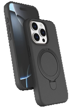 LRZ02 Apple iPhone 15 Pro Max Regal Magsafe Standlı Kapak - Titan Gri&hellip;