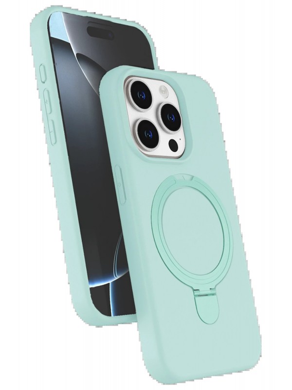 LRZ02 Apple iPhone 15 Pro Max Regal Magsafe Standlı Kapak - Su Yeşili&hellip;