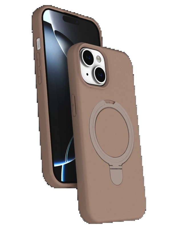 LRZ02 Apple iPhone 15 Plus Regal Magsafe Standlı Kapak - Çöl Titanyum&hellip;