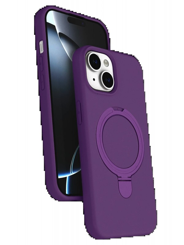 LRZ02 Apple iPhone 15 Plus Regal Magsafe Standlı Kapak - Derin Mor&hellip;