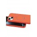 LRZ02 Apple iPhone 15 Regal Magsafe Standlı Kapak - Turuncu