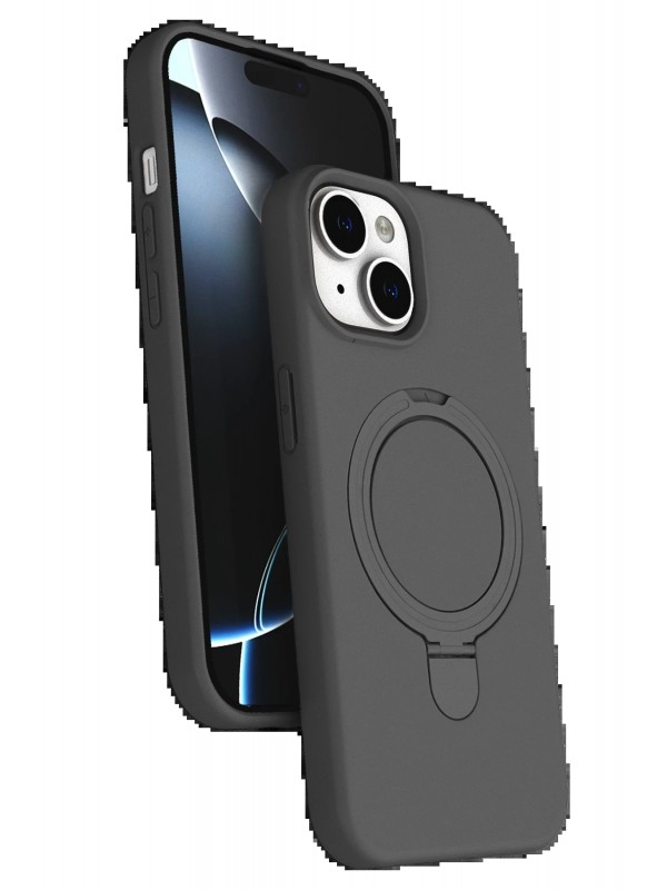 LRZ02 Apple iPhone 15 Regal Magsafe Standlı Kapak - Titan Gri&hellip;