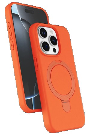 LRZ02 Apple iPhone 14 Pro Max Regal Magsafe Standlı Kapak - Turuncu&hellip;
