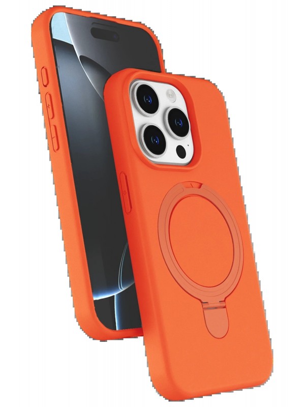 LRZ02 Apple iPhone 14 Pro Max Regal Magsafe Standlı Kapak - Turuncu&hellip;