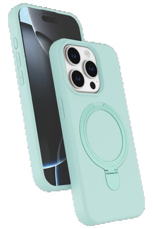 LRZ02 Apple iPhone 14 Pro Max Regal Magsafe Standlı Kapak - Su Yeşili&hellip;