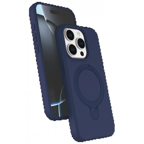 LRZ02 Apple iPhone 14 Pro Max Regal Magsafe Standlı Kapak - Lacivert