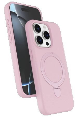 LRZ02 Apple iPhone 14 Pro Max Regal Magsafe Standlı Kapak - Açık Pembe&hellip;
