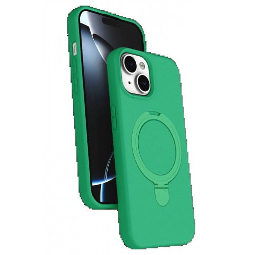 LRZ02 Apple iPhone 14 Regal Magsafe Standlı Kapak - Yeşil