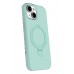 LRZ02 Apple iPhone 14 Regal Magsafe Standlı Kapak - Su Yeşili