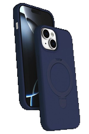 LRZ02 Apple iPhone 14 Regal Magsafe Standlı Kapak - Lacivert&hellip;