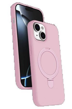 LRZ02 Apple iPhone 14 Regal Magsafe Standlı Kapak - Açık Pembe&hellip;