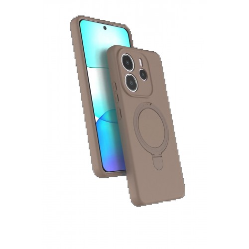 LRZ02 Xiaomi Redmi Note 14 4G Regal Magsafe Standlı Kapak - Çöl Titanyum