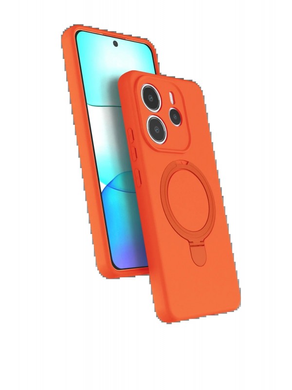 LRZ02 Xiaomi Redmi Note 14 4G Regal Magsafe Standlı Kapak - Turuncu&hellip;