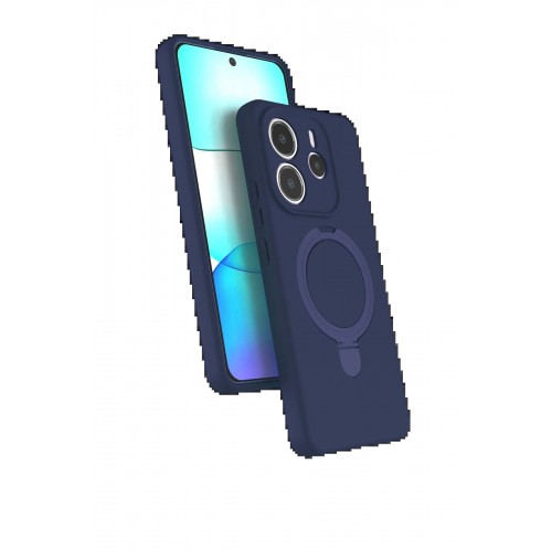 LRZ02 Xiaomi Redmi Note 14 4G Regal Magsafe Standlı Kapak - Lacivert