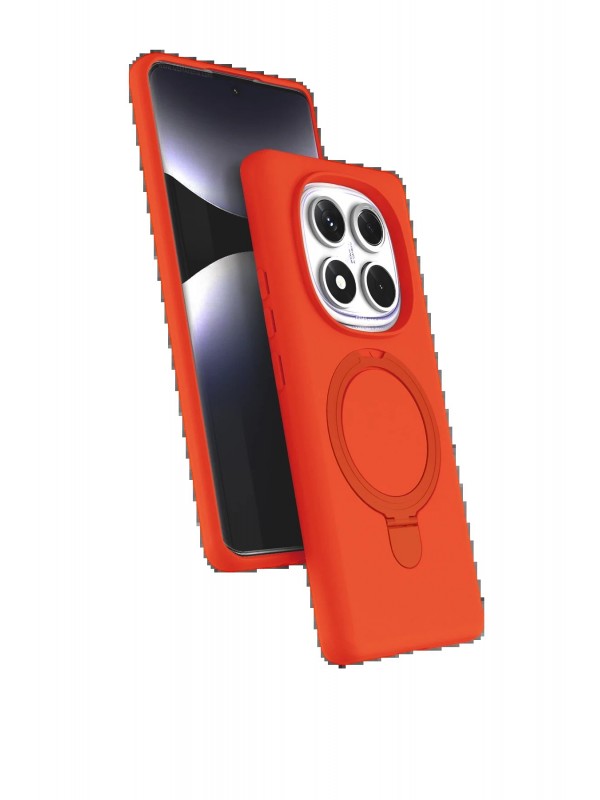 LRZ02 Xiaomi Redmi Note 14 Pro 5G Regal Magsafe Standlı Kapak - Turuncu&hellip;