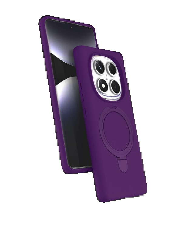 LRZ02 Xiaomi Redmi Note 14 Pro 5G Regal Magsafe Standlı Kapak - Derin Mor&hellip;