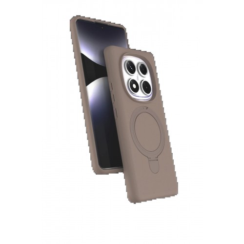 LRZ02 Xiaomi Redmi Note 14 Pro 4G Regal Magsafe Standlı Kapak - Çöl Titanyum