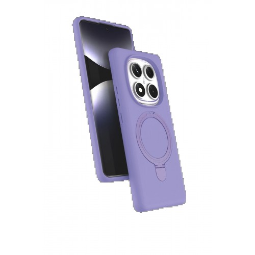 LRZ02 Xiaomi Redmi Note 14 Pro 4G Regal Magsafe Standlı Kapak - Lila
