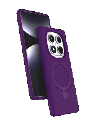 LRZ02 Xiaomi Redmi Note 14 Pro 4G Regal Magsafe Standlı Kapak - Derin Mor&hellip;