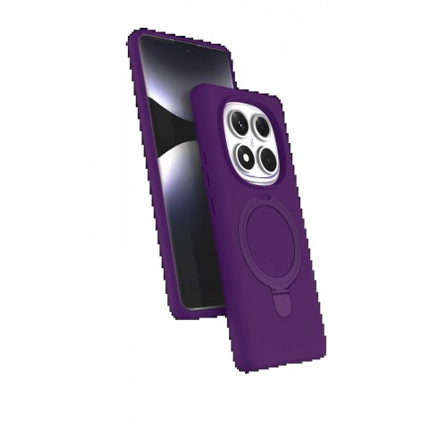 LRZ02 Xiaomi Redmi Note 14 Pro 4G Regal Magsafe Standlı Kapak - Derin Mor